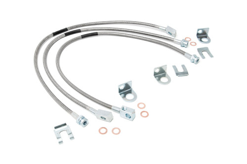 Jeep Front & Rear Stainless Steel Brake Lines 4-6in Lifts (XJ/YJ/TJ) Jeep Front & Rear Stainless Steel Brake Lines 4-6in Lifts (XJ/YJ/TJ)
