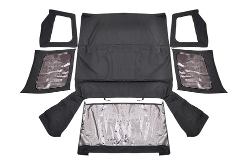 Soft Top Replacement Black Half Doors Jeep Wrangler YJ (87-95)