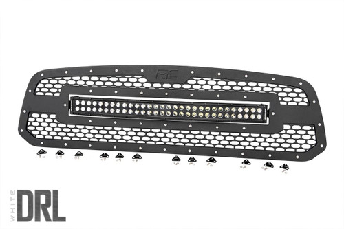 Mesh Grille 30" Dual Row LED Black White DRL Ram 1500 (13-18 & Classic)