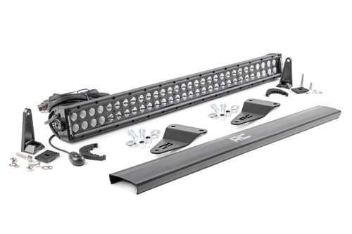 LED Light Bumper Mount 30" Black Dual Row Toyota 4Runner (14-20)
