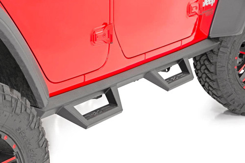 18-25 Jeep Unlimited, 21-24 JL 4Door Contoured Drop Steps - Rough Country 