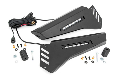 Bumper Wings 6" Black Slimline LED Pair Polaris Ranger 1000 (13-21)