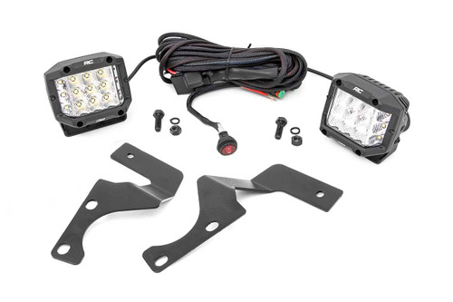 LED Light Ditch Mount 3" Chrome Wide Angle Pair