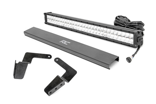 LED Light Bumper Mount 30" Chrome Dual Row White DRL Toyota FJ Cruiser (07-14)