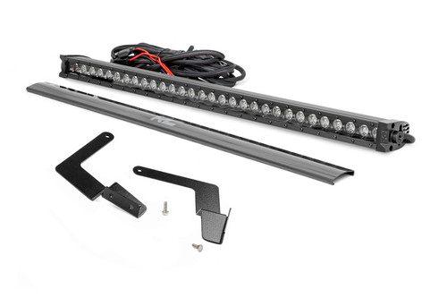 LED Light Lower Grille Mnt 30" Black Single Row White DRL Toyota Tacoma (16-23)