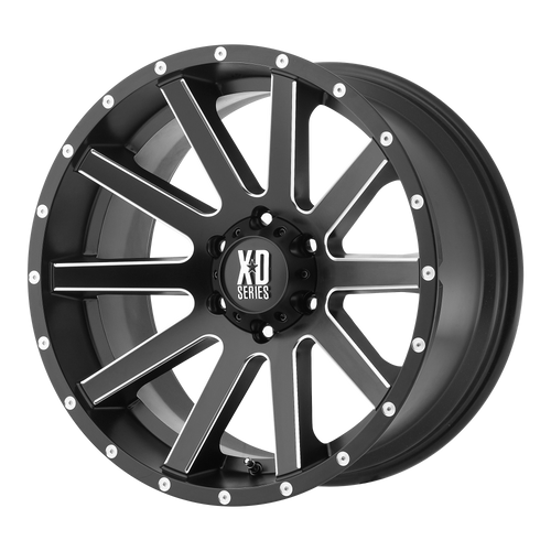 20x10 6x5.5 4.56BS XD818 Heist Satin Black Milled - XD Wheels