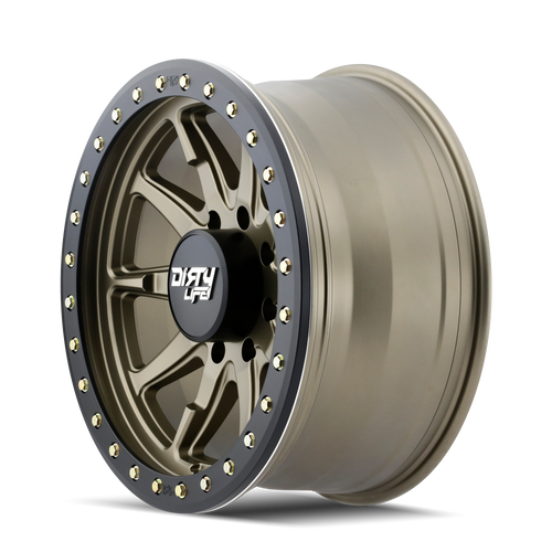 20x9 8x170 5BS DT-2 9304 Gold W/Simulated - Dirty Life Wheels
