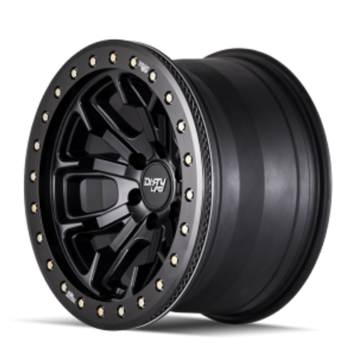 20x9 8x6.5 5BS DT-1 9303 Black W/Simulated - Dirty Life Wheels