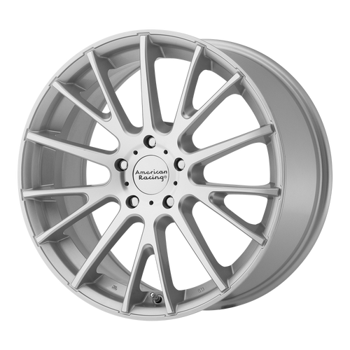 16x7 5x4.5 5.57BS AR904 Bright Silver Machined Face - American Racing