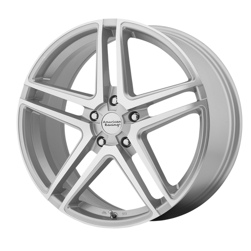16x7 5x4.5 5.57BS AR907 Bright Silver Machined Face - American Racing