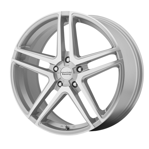 16x7 5x115 5.57BS AR907 Bright Silver Machined Face - American Racing
