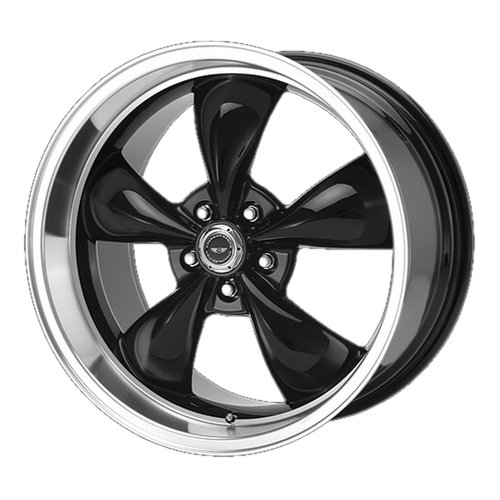 17x7 5x4.75 4BS AR105 Torq Thrust M Black Machined Lip - American Racing 17x7 5x4.75 4BS AR105 Torq Thrust M Black Machined Lip - American Racing