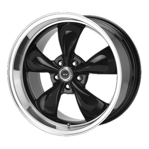 17x8 5x4.75 4.5BS AR105 Torq Thrust M Black Machined Lip - American Racing 17x8 5x4.75 4.5BS AR105 Torq Thrust M Black Machined Lip - American Racing