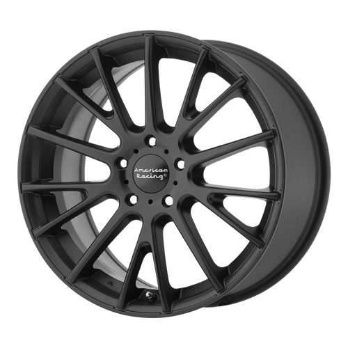 16x7 5x4.5 5.57BS AR904 Satin Black - American Racing
