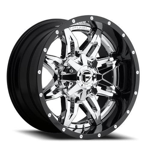 20x10 5x4.5/5x5 4.75BS D266 Lethal Chrome/Gloss Black - Fuel Off-Road