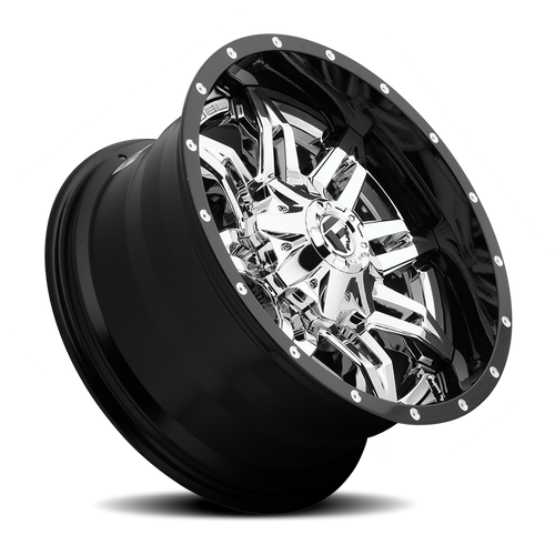 20x10 5x4.5/5x5 4.75BS D266 Lethal Chrome/Gloss Black - Fuel Off-Road