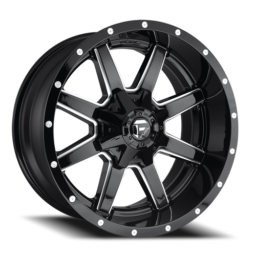 22x9.5 6x5.5/6x135 6.04BS D610 Maverick Gloss Milled - Fuel Off-Road