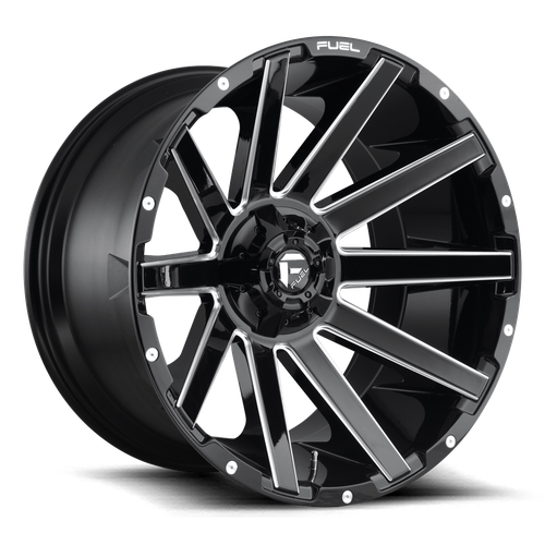 20x10 6x5.5/6x135 4.75BS D616 Contra Matte Black Milled - Fuel Off-Road