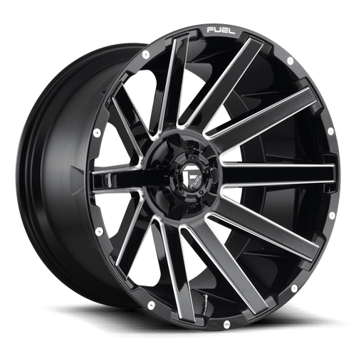 20x9 6x5.5/6x135 5.08BS D616 Contra Matte Black Milled - Fuel Off-Road