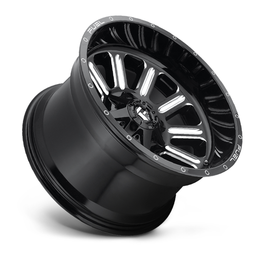 15x8 5x4.5/5x4.75 3.79BS D620 HARDLINE GLOSS BLACK MILLED - Fuel Off-Road