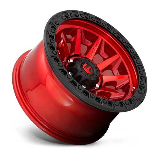 17x9 5x150 4.53BS D695 Covert Candy Red Black Bead Ring - Fuel Off-Road