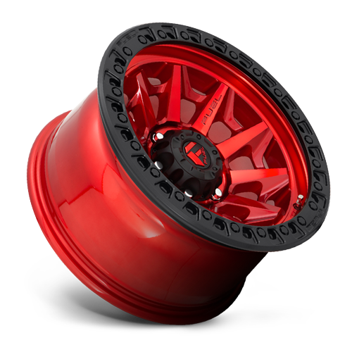 17x9 5x150 5.04BS D695 Covert Candy Red Black Bead Ring - Fuel Off-Road