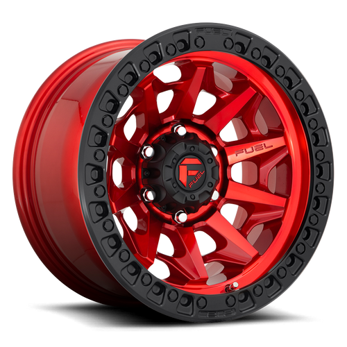 20x9 6x135 5.79BS D695 Covert Candy Red Black Bead Ring - Fuel Off-Road