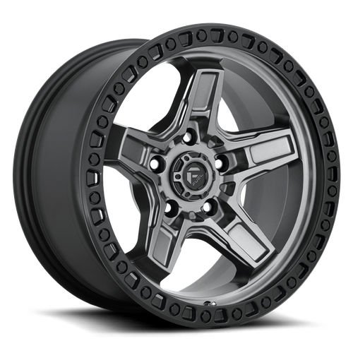 17x9 5x5 4.53BS D698 Kicker Matte Gunmetal Black BR - Fuel Off-Road