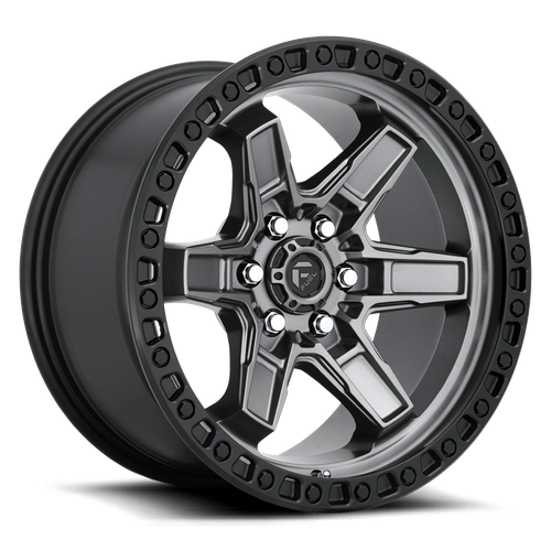 17x9 6x5.5 5.04BS D698 Kicker Matte Gunmetal Black BR - Fuel Off-Road