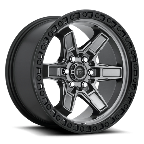 17x9 6x135 4.53BS D698 Kicker Matte Gunmetal Black BR - Fuel Off-Road