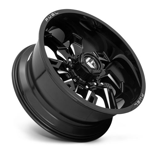 20x9 6x5.5 5.04BS D747 Lockdown Gloss Black Milled - Fuel Off-Road