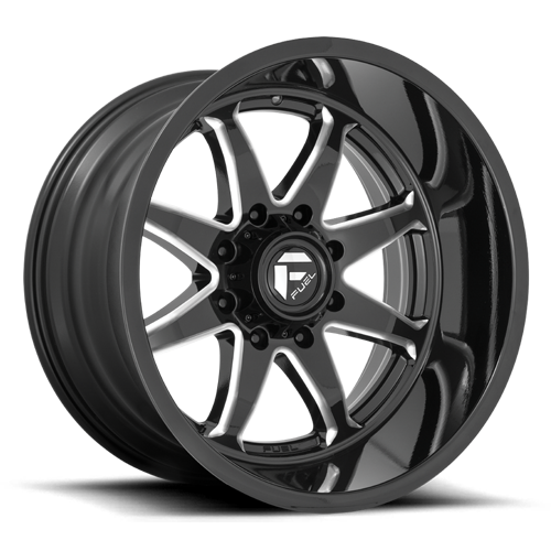 20x9 6x5.5 5.04BS D749 Hammer Gloss Black Milled - Fuel Off-Road