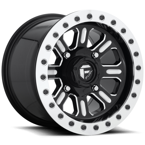 15x7 4x137 5.5BS D910 Hardline Gloss Black Milled - Fuel Off-Road