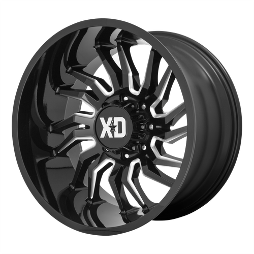 20x10 8x180 4.79BS XD858 Tension Gloss Black Milled - XD Wheels