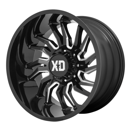 22x10 5x5 4.79BS XD858 Tension Gloss Black Milled - XD Wheels