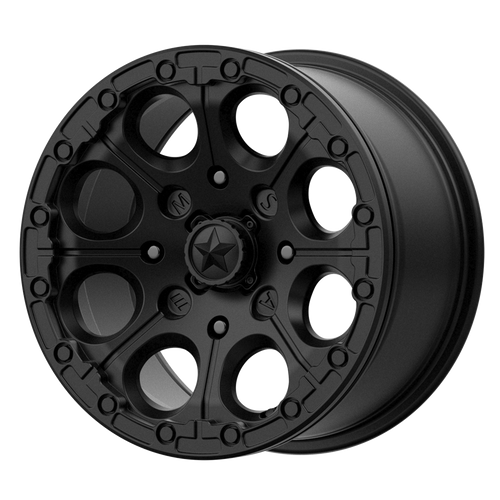 15x7 4x110 4.98BS M44 Cannon Satin Black - MSA Wheels