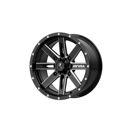 14x7 4x110 2.15BS M41 Boxer Gloss Black Milled - MSA Wheels