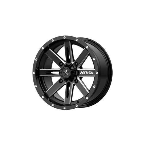 16x7 4x156 4.39BS M41 Boxer Gloss Black Milled - MSA Wheels