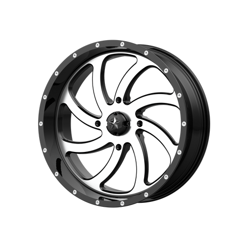 24x7 4x156 4BS M36 Switch Machined Gloss - MSA Wheels