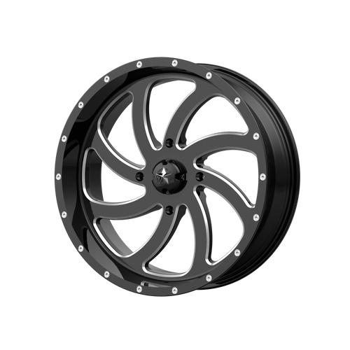 24x7 4x137 4BS M36 Switch Gloss Black - MSA Wheels