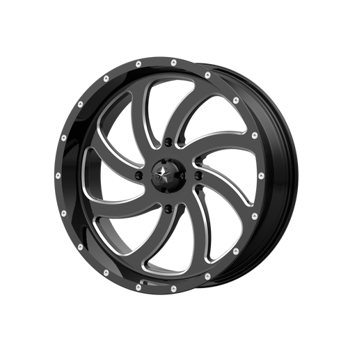 20x7 4x156 4BS M36 Switch Gloss Black - MSA Wheels