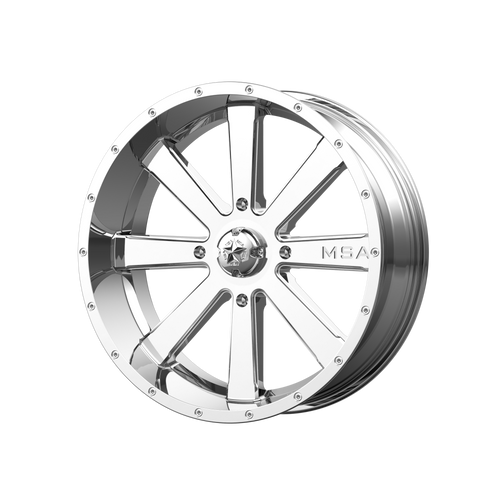 22x7 4x137 4BS M34 Flash Chrome - MSA Wheels