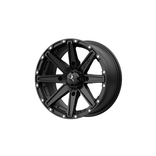 14x7 4x137 4.39BS M33 Clutch Satin Black - MSA Wheels