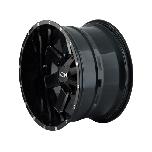 18x9 5x5/5x5.5 5.71BS Type 141 Gloss Black/Milled Spokes - Ion Wheel