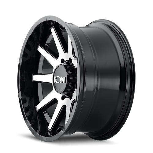 20x9 6x135 5.71BS Type 143 Gloss Black/Machined Face - Ion Wheel