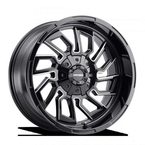 20x10 8x180 4.75BSBS Flywheel Gloss Black/Milled Spokes - Mayhem Wheels 20x10 8x180 4.75BSBS Flywheel Gloss Black/Milled Spokes - Mayhem Wheels