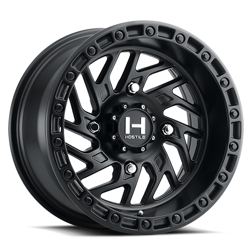 H116 Jigsaw 15x8 4x156 +0mm Full Satin Black (Asphalt)