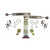 07-18 Jeep JK Steering Stabilizer Dual Kit w/9000 Steering Dampners Brackets Hardware Silver - Skyjacker Suspension