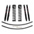 84-01 Jeep XJ 3" Suspension Lift Kit Front Coil Springs Rear Add A Leafs Front and Rear Black Max Shocks - Skyjacker Suspension