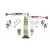 07-18 Jeep JK Steering Stabilizer Dual Kit w/Hydro 7000 Steering Dampners Brackets Hardware White - Skyjacker Suspension